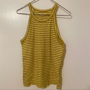 Madewell Mustard Striped Tank Top